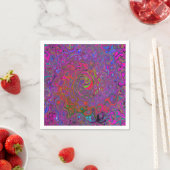 Psychedelic Groovy Magenta Retro Liquid Swirl Serviette (Beispiel)