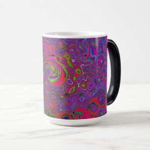 Psychedelic Groovy Magenta Retro Liquid Swirl Verwandlungstasse