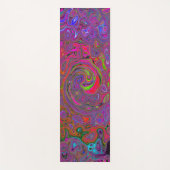 Psychedelic Groovy Magenta Retro Liquid Swirl Yogamatte (Vorderseite)