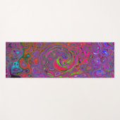 Psychedelic Groovy Magenta Retro Liquid Swirl Yogamatte (Vorderseite (Horizontal))
