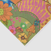 Psychedelic Groovy Retro Tissue Paper Seidenpapier (Ausschnitt)