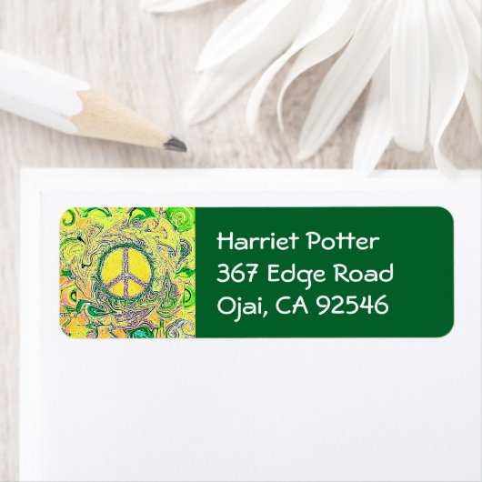 Psychedelic Groovy Trippy Fine Peace Sign (Insitu)