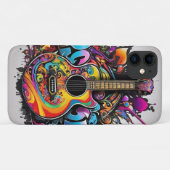 Psychedelic Guitar Case-Mate iPhone Hülle (Rückseite (Horizontal))