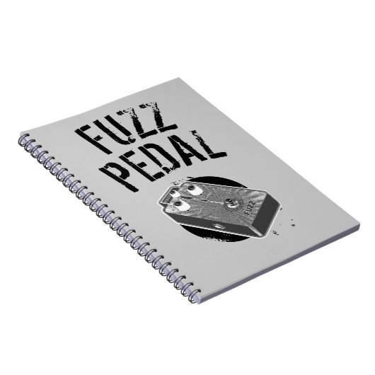 Psychedelic Guitar Fuzz Black & White Notizblock (Rechte Seite)