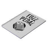 Psychedelic Guitar Fuzz Black & White Notizblock (Linke Seite)