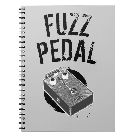 Psychedelic Guitar Fuzz Black & White Notizblock (Vorderseite)