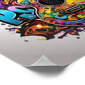 Psychedelic Guitar Poster (Ecke)