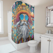 Psychedelic Guru Trippy Hippie Mushroom Duschvorhang (Beispiel)