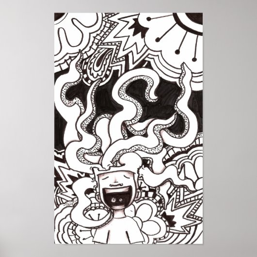 Psychedelic Happy Brain Poster (Vorne)