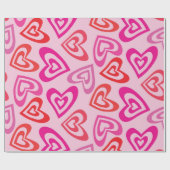 Psychedelic Hearts Liebe Valentinstag Geschenkpapier (Flach)
