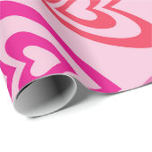 Psychedelic Hearts Liebe Valentinstag Geschenkpapier (Rolleneckpunkt)