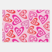 Psychedelic Hearts Liebe Valentinstag Geschenkpapier Set (Vorderseite 2)
