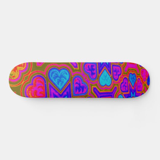 Psychedelic Hearts Skateboard (Horizontal)