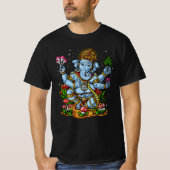 Psychedelic Hindu Gott Ganesha Weed TShirt (Vorderseite)