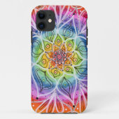 Psychedelic, Hippie, Blume Mandala iPhone 11 Fall Case-Mate iPhone Hülle (Rückseite)