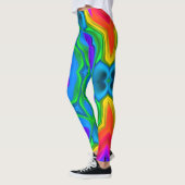 Psychedelic Hippie Blume Rainbow Leggings (Links)