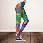 Psychedelic Hippie Blume Rainbow Leggings<br><div class="desc">Dieses psychedelische Kaleidoskop-Design zeichnet sich durch einen brillanten Farbregenbogen aus. Lebhafte trippige Visuals für den modernen Hippie oder für jeden,  der helle Farben Liebe!</div>