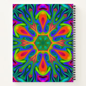 Psychedelic Hippie Blume Rainbow Notizblock (Rückseite)