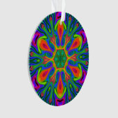 Psychedelic Hippie Blume Rainbow Ornament (Vorderseite)
