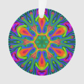 Psychedelic Hippie Blume Rainbow Ornament (Vorderseite)