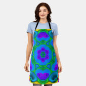 Psychedelic Hippie Blume Rainbow Schürze (Getragen)