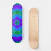 Psychedelic Hippie Blume Rainbow Skateboard (Vorderseite)