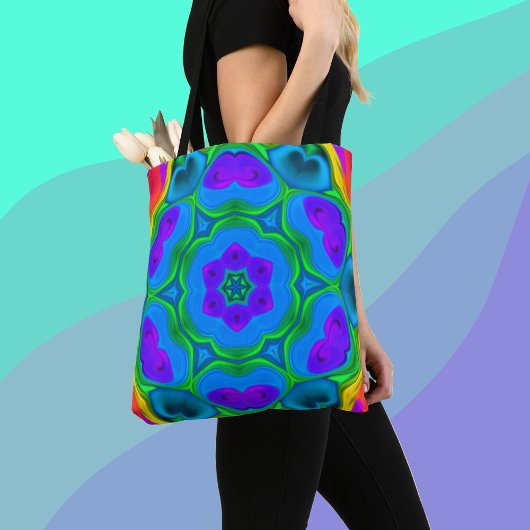 Psychedelic Hippie Blume Rainbow Tasche