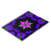 Psychedelic Hippie Flower Pink Purple and Green Notizblock (Linke Seite)