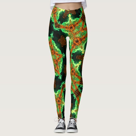 Psychedelic Hippie Leggings (Vorderseite)