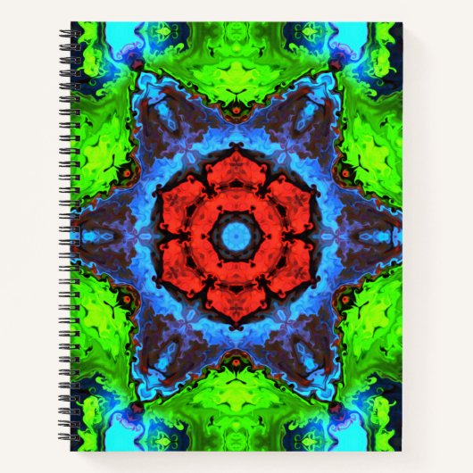 Psychedelic Hippie-Notebook Notizblock (Vorderseite)