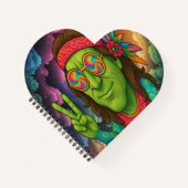 Psychedelic Hippie-Notebook Notizblock (Vorderseite)