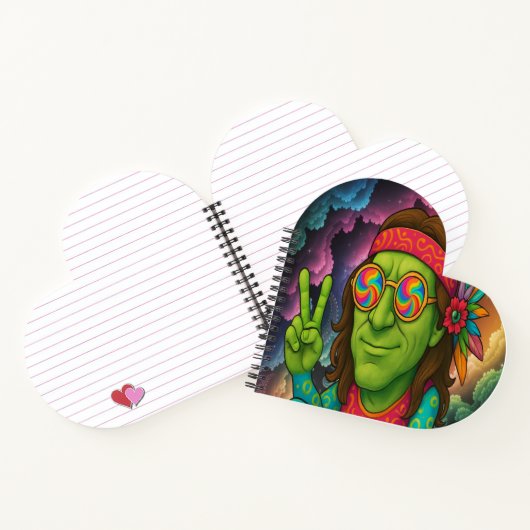 Psychedelic Hippie-Notebook Notizblock (Innenseite)