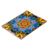 Psychedelic Hippie Orange Blue und Green Notizblock (Linke Seite)