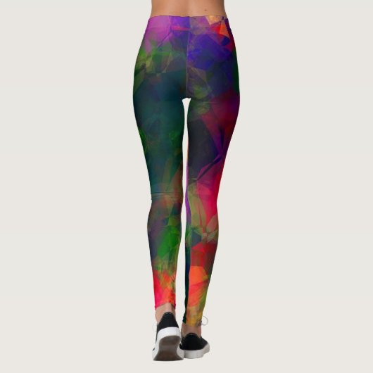 Psychedelic Hippie Pattern Leggings (Rückseite)