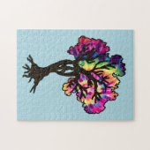 Psychedelic Hippie Peace Tree Puzzle (Horizontal)