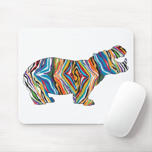 Psychedelic-Hippo Mousepad (Mit Mouse)