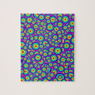 Psychedelic Hippy 60's Print Puzzle