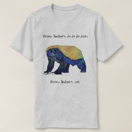 Psychedelic Honey Badger Funny Animal Art Slogan T-Shirt