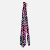 Psychedelic Honeycomb Pattern Novelty Neck Tie Krawatte (Vorderseite)