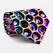 Psychedelic Honeycomb Pattern Novelty Neck Tie Krawatte (Gerollt)