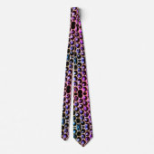 Psychedelic Honeycomb Pattern Novelty Neck Tie Krawatte (Rückseite)