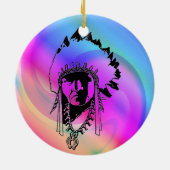 Psychedelic Indian Chief Ornament (Hinten)