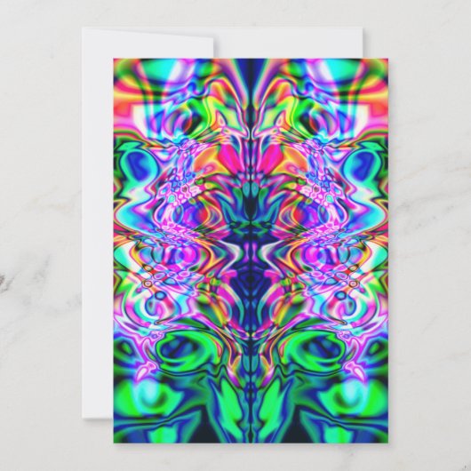 Psychedelic Iridownence Invitation Card Einladung (Vorderseite)