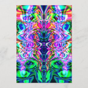 Psychedelic Iridownence Invitation Card Einladung