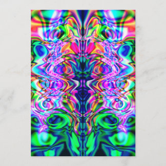Psychedelic Iridownence Invitation Card Einladung