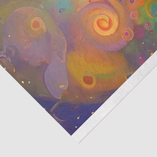 Psychedelic Jazz Playing Lenny Lizard Decoupage Seidenpapier (Ausschnitt)