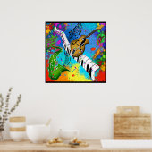 Psychedelic Jazz Poster (Küche)