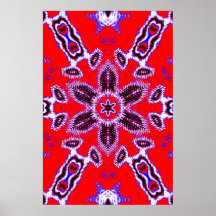 Psychedelic Kaleidoscope Poster – Neon Abstract