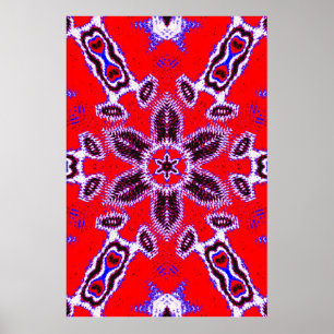 Psychedelic Kaleidoscope Poster – Neon Abstract   