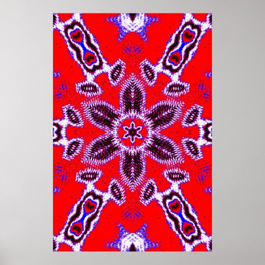 Psychedelic Kaleidoscope Poster – Neon Abstract    (Vorne)